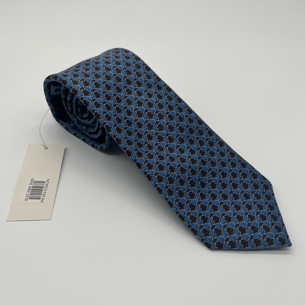 Ted Baker Geometric Blue and Brown Tie